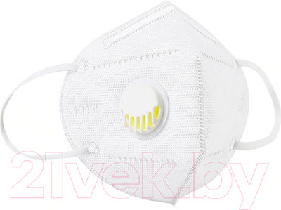 Респиратор KN95 FFP-2 с клапаном (белый)