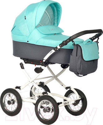 Коляска-люлька INDIGO Blues Classic (Bl 07, мятный)