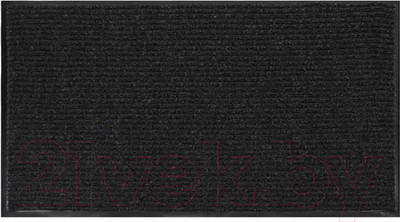Коврик грязезащитный No Brand Ребристый 50x80 (черный/серый)