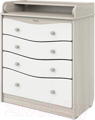 Комод пеленальный Атон Сириус Kristoff 804 МДФ (шимо светлый/белый)