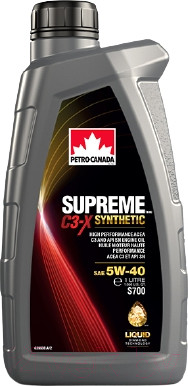 Моторное масло Petro-Canada Supreme C3-X Synthetic 5W40 / PCESY54C12 (1л)