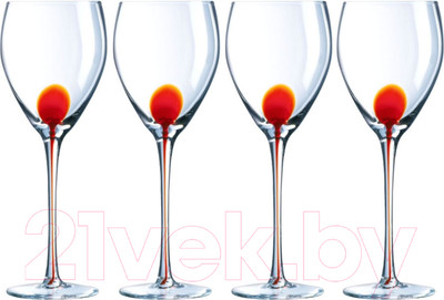 Набор бокалов Luminarc Drip red C9510 (4шт)