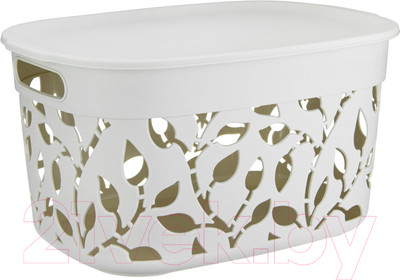 Корзина Idea Флора / М2363 (белый ротанг)