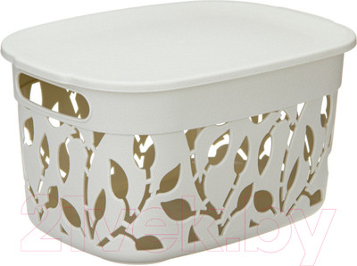Корзина Idea Флора / М2362 (белый ротанг)