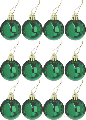 Набор шаров новогодних Золотая сказка 591126 (12шт, зеленый)