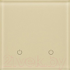 Выключатель DeLUMO Senso 1015 двухканальный сенсорный (светло-бежевый)