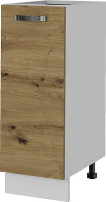 Шкаф-стол кухонный Anrex Alesia 1D/30-F1 (серый/дуб онтарио)