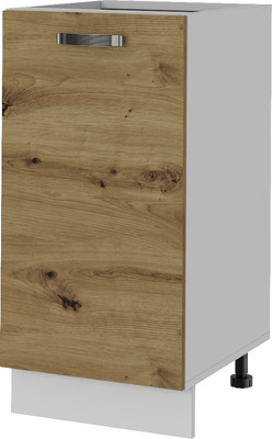 Шкаф-стол кухонный Anrex Alesia 1D/40-F1 (серый/дуб онтарио)