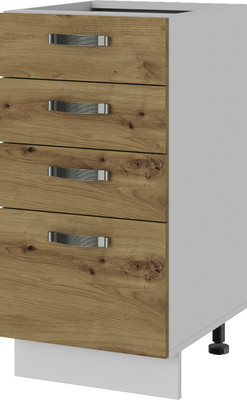 Шкаф-стол кухонный Anrex Alesia 4S/40-F1 (серый/дуб онтарио)