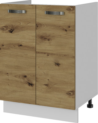 Шкаф под мойку Anrex Alesia 2D/60-F1 (серый/дуб онтарио)