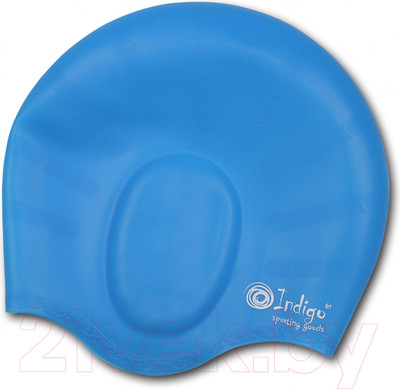 Шапочка для плавания Indigo Sport 408 SC (голубой)