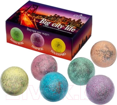Набор бомбочек для ванны Лаборатория Катрин Big City Life (6x130г)