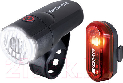 Фонарь для велосипеда Sigma Sigma Aura 30 & Curve / 15970 (черный/красный)