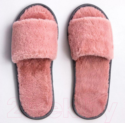 Тапочки домашние Amaro Home Открытый нос / HOME-4003-R0-36 (розовый, 36-38)