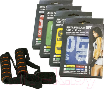 Набор эспандеров Original FitTools FT-LBND-1830-SET (4шт)