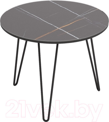 Журнальный столик Калифорния мебель РИД Glass 430 (сахара нуар/черный матовый)