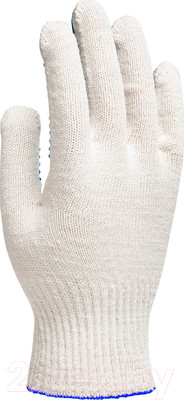 Перчатки защитные BVB Perch/White с ПВХ вкраплениями (белый)
