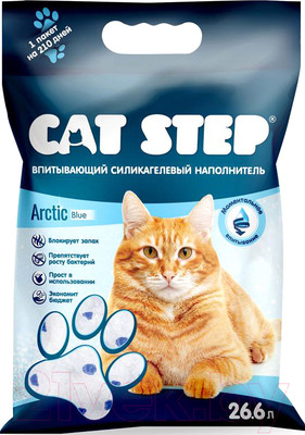 Наполнитель для туалета Cat Step Arctic Blue / 20363020 (26.6л)
