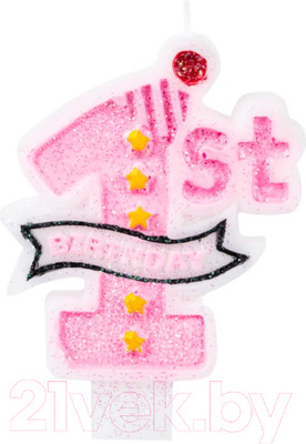 Свеча для торта Золотая сказка 1 годик / 591444