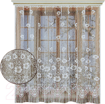 Штора Лента 1037992 (170x140, белый)