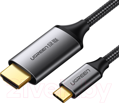 Кабель Ugreen MM142 / 50570 (1.5м, серый/черный)