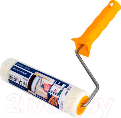 Валик малярный Акор Эксперт 180 (белый/велюр)