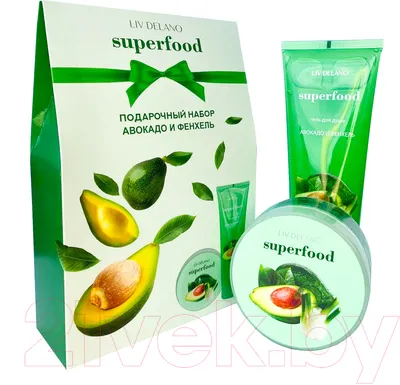 Набор косметики для тела Liv Delano Superfood Авокадо и фенхель Гель д/д 250мл+Крем для тела 240мл