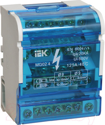 Шина нулевая в корпусе IEK YND10-4-07-100