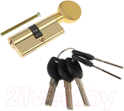 Цилиндровый механизм замка Аллюр HD FG 70-5K BP (35x35) вертушка перфорированный (латунь)