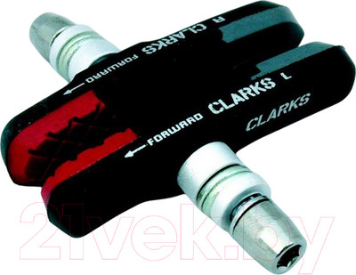 Колодки тормозные для велосипеда Clarks CPS-301/ 3-110-MXM (черный/серый/красный)