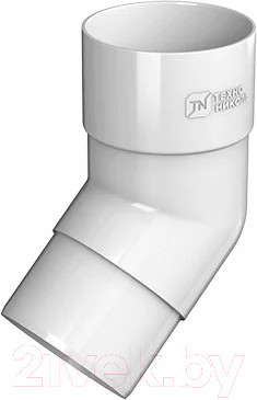 Колено трубы водосточной Технониколь ПВХ 108 градусов / 519642 (белый)