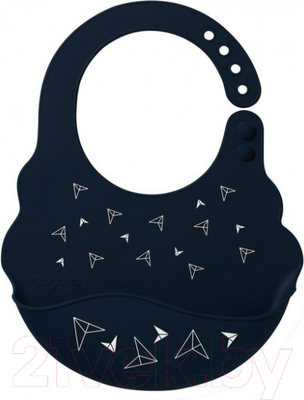 Нагрудник детский BabyOno Самолетики / 829/07 (черный)