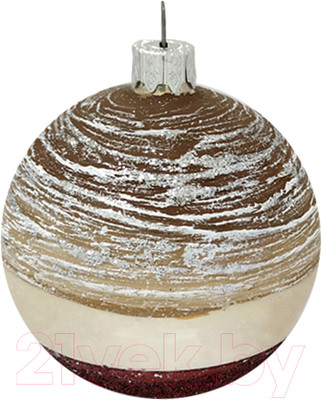 Шар новогодний Декарт Метелица 8Ш0015 (8см, серебристый)