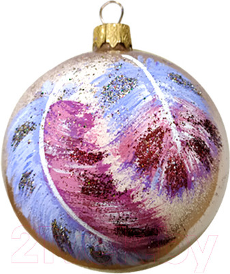 Шар новогодний Декарт Перышки 8Ш0017 (8см, бежевый)