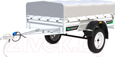 Прицеп для автомобиля ТитаН 2213 / 7197-0000010-02 (30см борт, тент 300мм оцинкованный)