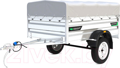 Прицеп для автомобиля ТитаН 2213 / 7197-0000010-02 (50см борт, тент 300мм оцинкованный)
