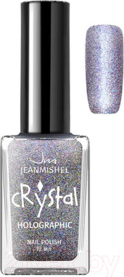 Лак для ногтей Jeanmishel Crystal с блестками 3D эффект голографии тон 707 (12мл)