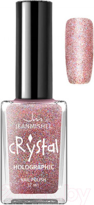Лак для ногтей Jeanmishel Crystal с блестками 3D эффект голографии тон 711 (12мл)
