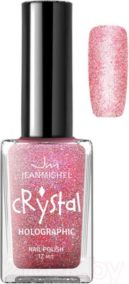 Лак для ногтей Jeanmishel Crystal с блестками 3D эффект голографии тон 712 (12мл)