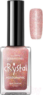Лак для ногтей Jeanmishel Crystal с блестками 3D эффект голографии тон 713 (12мл)