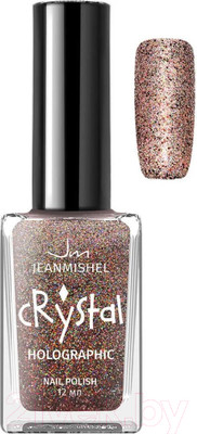 Лак для ногтей Jeanmishel Crystal с блестками 3D эффект голографии тон 714 (12мл)