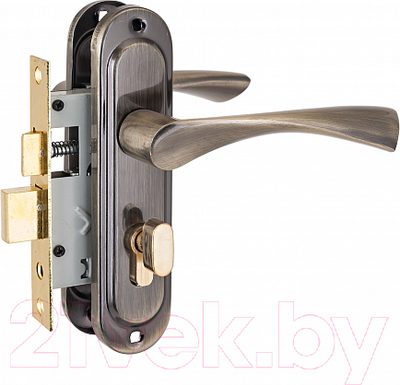 Замок врезной Стандарт 103/50B AB (старая бронза)