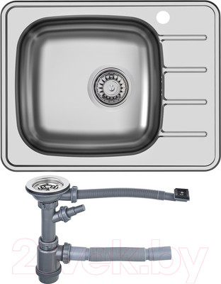 Мойка кухонная Ukinox Гранд GRM600.480-GT6K 2L (с сифоном S701)