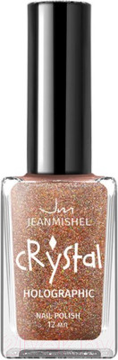Лак для ногтей Jeanmishel Crystal с блестками 3D эффект голографии тон 715 (12мл)
