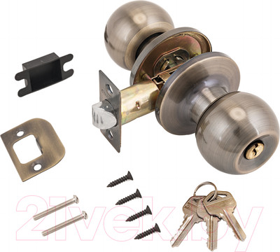 Ручка дверная Стандарт 607 ET AB (бронза)