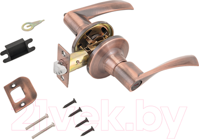 Ручка дверная Стандарт 8901 BK AC (медь)