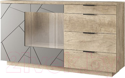 Тумба Anrex Kaylas 2V4S (дуб каньон/силк шитаке)