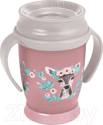 Поильник Lovi 360° Wild Soul / 1/604 (250мл, розовый)