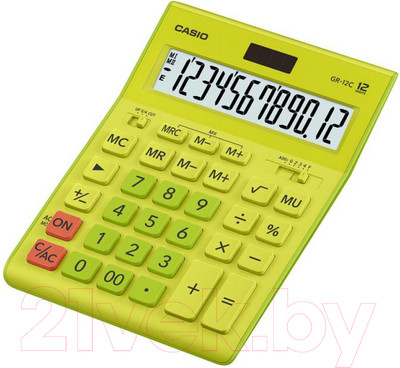 Калькулятор Casio GR-12C-GN-W-EP (салатовый)