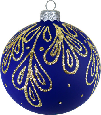 Шар новогодний Декарт Зимний узор 8Ш0027 (8см, бордовый)